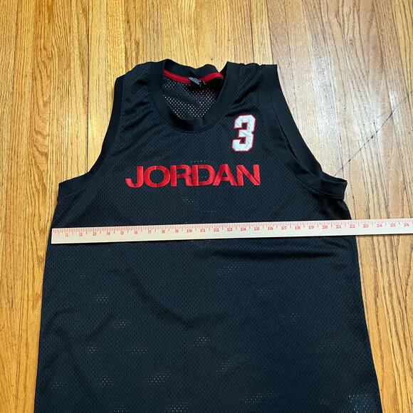 Dwayne Wade Jersey Mens Large #3 Jordan Black NBA Basketball - Picture 9 of 10